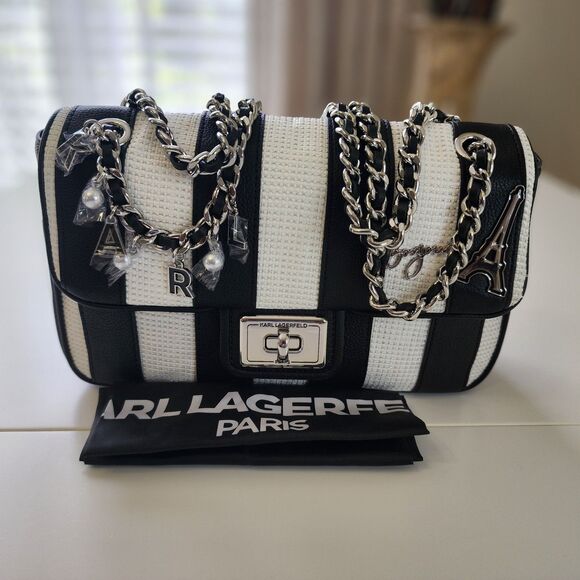 NEW! Karl Lagerfeld Paris Agyness Medium Shoulder Bag - Picture 1 of 14